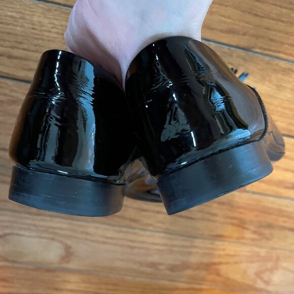 Fratelli Rossetti Black Patent Leather Tassel Loafer - 38 IT (7.5-8 US) Women's - Picture 2 of 7